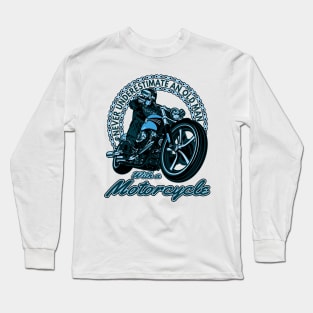 Never underestimate an old man,with a motorcycle, motorbike lover, biker grandpa Long Sleeve T-Shirt